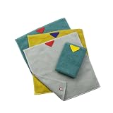 [ aso ] 99タオル くくタオル タオルハンカチ ハンドタオル 今治 カラフル バイカラー 4枚セット（アソート1） ss-kt270-h4-as1