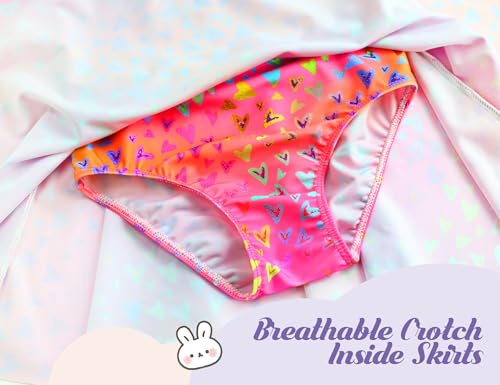 Girls Swimsuits Kids One Piece Sleeveless Swimwear Skirted Bathing Suit Summer Swim Dress with UPF 50+ Sun Protection4