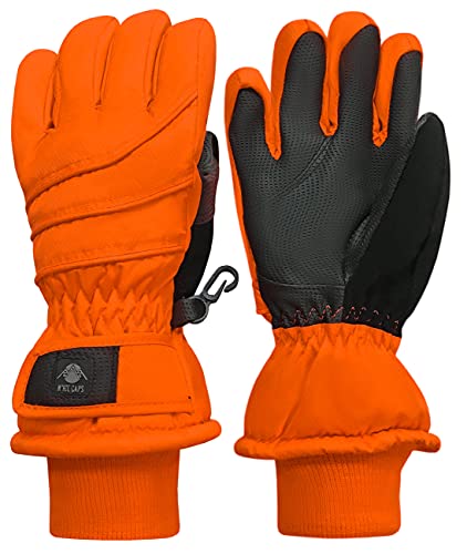 Image of N'Ice Caps Kids Waterproof Winter Thinsulate Warm Gloves | Boys and Girls Snow Ski Gloves with Durable Grippers on Palms, Fingers and Thumbs, 3M Insulation Ideal for Cold Weather