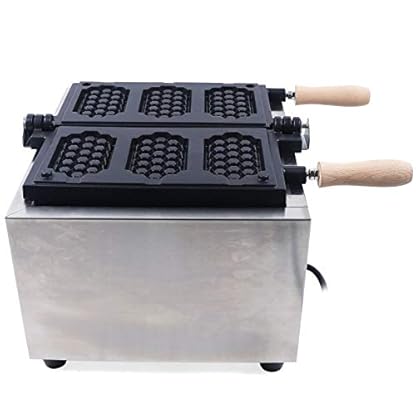 Waffeleisen, Edelstahl, antihaftbeschichtet, 3 Gitter, Taiyaki-Fisch-Waffelmaschine, kommerzielle LPG-Waffelbackmaschine, leicht zu reinigen, schnelles Kochen für zu Hause (Schwarz + Silber 3) – Bild 5