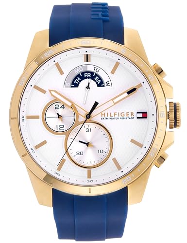 Image of Tommy Hilfiger Quartz Multifunction White Dial Silicone Strap Watch for Men-NETH1791353