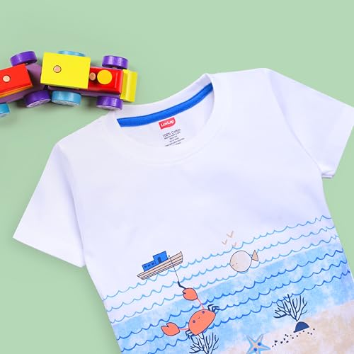 Image of LuvLap Baby Boys Regular Fit 100% Cotton Half Sleeves Boys T-Shirts and & Shorts Set Pack of 3