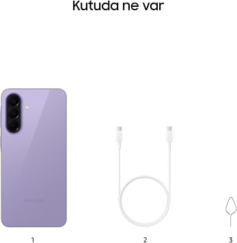 Samsung Galaxy A57 5G Android Akıllı Telefon, 128GB Hafıza, 8GB RAM, 6 Nesil OS Güncellemesi, Geniş Ekran, Üçlü Kamera (Samsung Türkiye Garantili) (Lila)