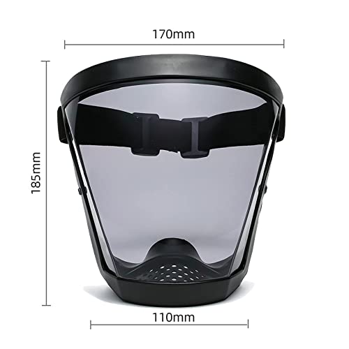 Kuyi Full Face Anti-Fog Transparent Protection Visible Expression Breathable Comfortable Adults Reusable Shields Bandanas (Grey, 2Pcs), Jzy-009 #TOP4