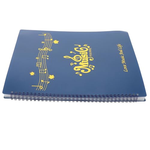 Milisten Sheet Music Holder Non-Glare Music Folder 30 Page Capacity Retro Cover Design