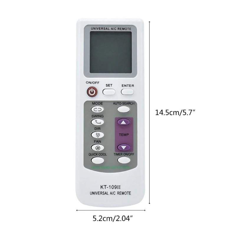 Pilot 1000 w 1 Uniwersalny bezprzewodowy cyfrowy pilot LCD KT109 II Biały pilot(B)