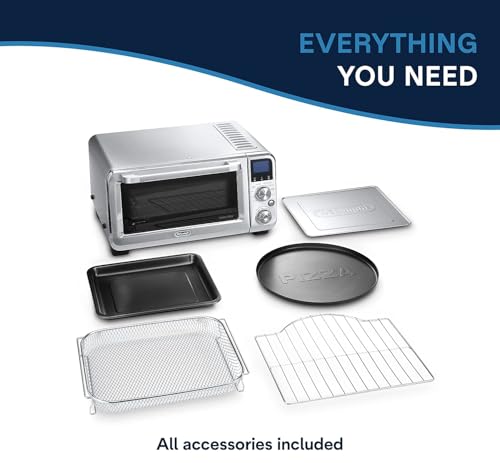 De'Longhi 10-in-1 Digital AirFryer, 24L, True Convection Toaster Oven with Internal Light, Grills, Broils, Bakes, Roasts, Reheats, Preset for Cookie & Pizza, 1800-Watts, Stainless Steel - image 6