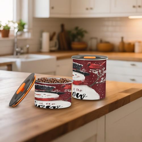 Contenedor para café 500ml con tapa negro y diseño de muñeco de nieve miniatura 6