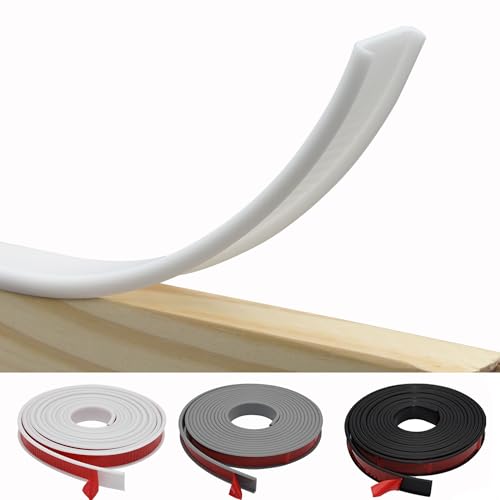 U Shape 18mm PVC Trim Furniture Edge Banding Self Adhesive Soft TPE Edging Tape for Table Cabinet Chairs, Shelves Furniture Restoration (18mm.5m White)