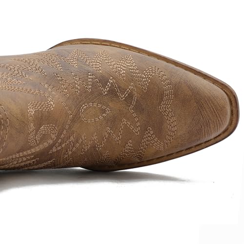 Image of GLOBALWIN Women's Cowgirl Boots Pull On Ankle Booties