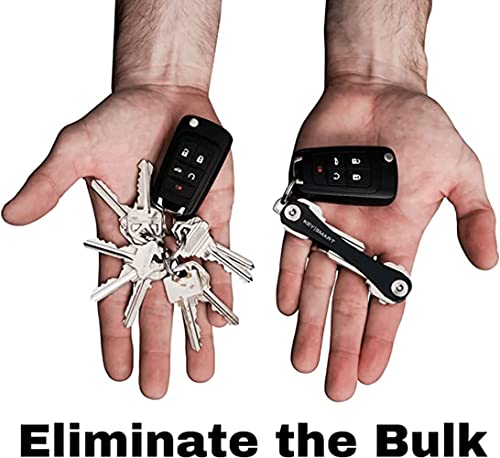 Keysmart Compact Minimalist Pocket-Sized Key Holder And Key Organizer, Edc Key Carrier W Key Ring Loop Piece For Car Key Fob Keychain Accessories For Men, Husband And Dad #TOP1