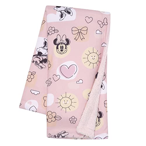 Image of Lambs & Ivy Disney Baby Sweetheart Minnie Mouse Pink Soft Fleece Baby Blanket