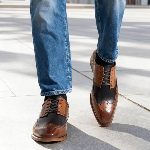 Image of Jousen Mens Dress Shoes Leather Oxford Classic Shoes Formal Business Dress Shoes for Men