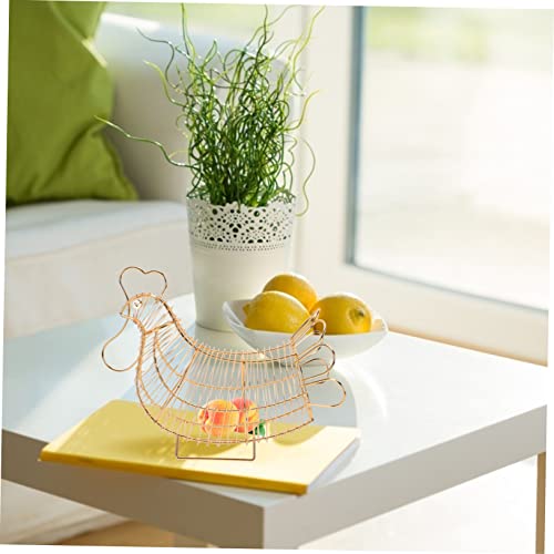 Cesta de hierro para frutas, contenedor de huevos y verduras 4