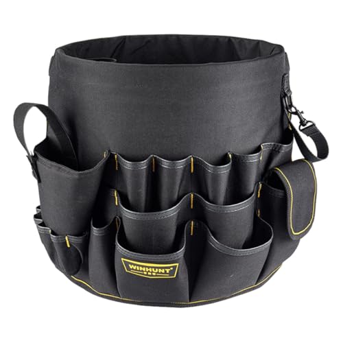 DOITOOL Caja De Herramientas Bolsa De Herramientas Con Bolsillos Organizador De Hardware Bolsa Organizadora De Bolsillo Cubo De Almacenamiento Balde Black Tela Oxford De Alta Densidad 600d