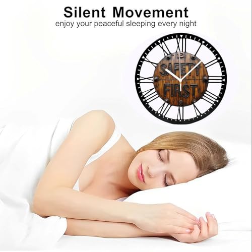 Reloj de pared metálico redondo 10 pulgadas silencioso miniatura 6