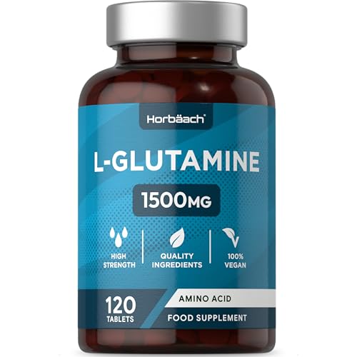 Horbaach L-Glutamine Tablets 1500mg, 120 Count