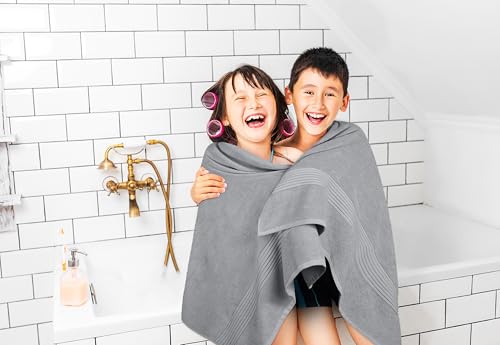 Image of Utopia Towels Bath Sheets 35x70 inches 100% Cotton Soft and Absorbent 2 Pack Cool Grey