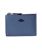 COACH Cross Grain Mini ID Skinny Washed Chambray One Size