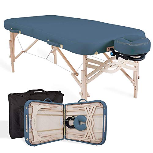 Image of EARTHLITE Premium Portable Massage Table Package SPIRIT - Spa-Level Comfort, Deluxe Cushioning incl. Flex-Rest Face Cradle & Strata Face Pillow, Carry Case (30 /32 inch x 73 inch) - Made in USA