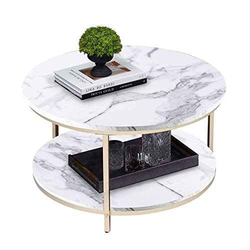 Couchtisch Rund Marmor 2er Set – Runder Couch Tisch In