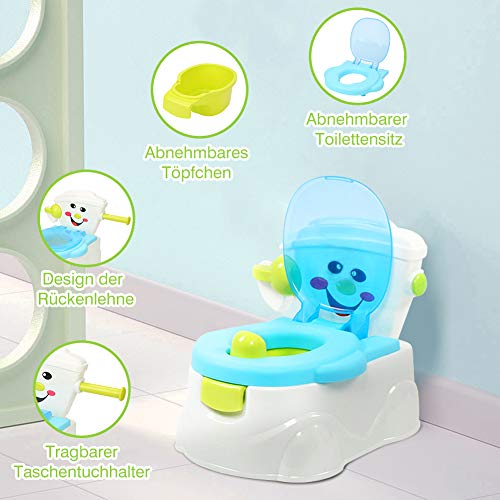 Ejoyous Seggiolino per vasino, vasino Blu in