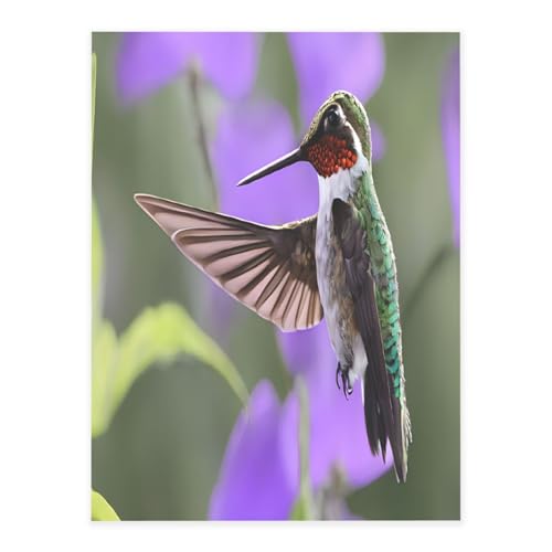 AUGUSTRUSH Kristall Vogel Blumen Aufkleber 26,5x20cm