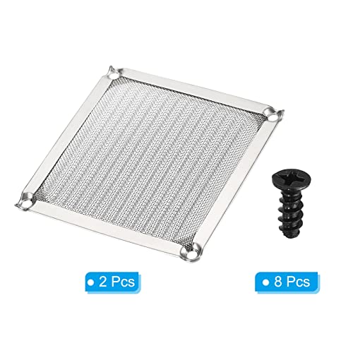 PATIKIL 90mm Fan Filter Grills with Screws, 2 Pack Aluminum Frame Stainless Steel Mesh Dustproof Cover for Computer Case Silver - Image 3