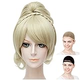 CaseEden (Case Eden) Cosplay Wig Vance with Final Fantasy 15 Runafurena Knox's Foil Gold Blond Blonde White Mel Choi Wig net 2 Pieces
