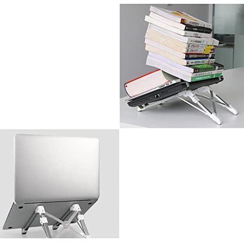 Soporte para computadora portátil de aluminio plegable para elevar pantalla en escritorio 7