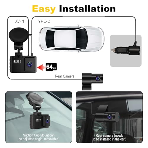 Dash Cam Front and Rear: 4K+2.5K Dual Channel Dash Cam-5GHz WiFi, GPS Dash Camera for Cars - image 7