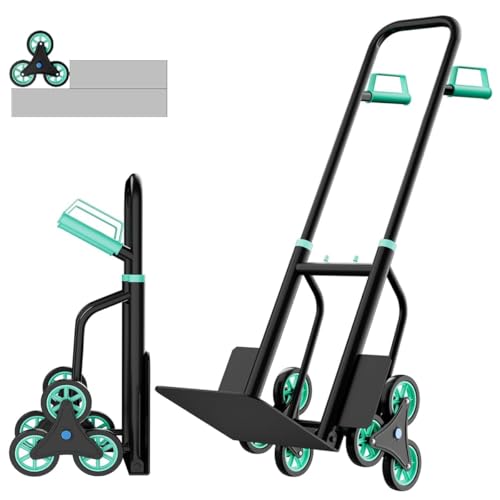 Carretilla de mano plegable con 6 ruedas 440 lb capacidad miniatura 1