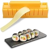 CHRI 4 Stück sushi maker set zum selber machen DIY sushi roller form für anfänger Einfache Version Quadrat Sushi-Maker, Leicht zu schneiden(mit Schachtel)