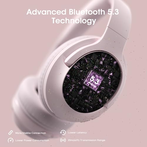 Image of YUMONDEAR Wireless Headphones Over Ear, 80H Playtime, HiFi Stereo, 3EQ Mode | Soft Memory Foam Earpads, Foldable Bluetooth Headphones, Bluetooth 5.4, ENC Mic, Multipoint Pairing for Home, Office & Travel