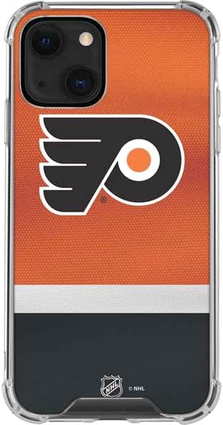 Skinit Clear Phone Case Compatible with iPhone 14 Plus - Officially Licensed NHL Philadelphia Flyers Alternate Jersey Design