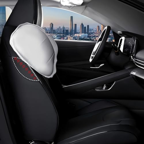 Image of AOMSAZTO Seat Covers for Hyundai Elantra 2021 2022 2023 2024 2025 2026 | SE SEL /SEL Sport & 2021-2026 Hybrid Blue Customized Faux Leather Car Seat Cover-Full Set Black