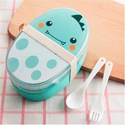 Fiambrera Caja de Almuerzo de Gran Capacidad portátil 700ml Microondas Almuerzo de Almuerzo Contenedor de Alimentos Vajilla Caja de Almuerzo Material de protección Ambiental (Color : Blue)