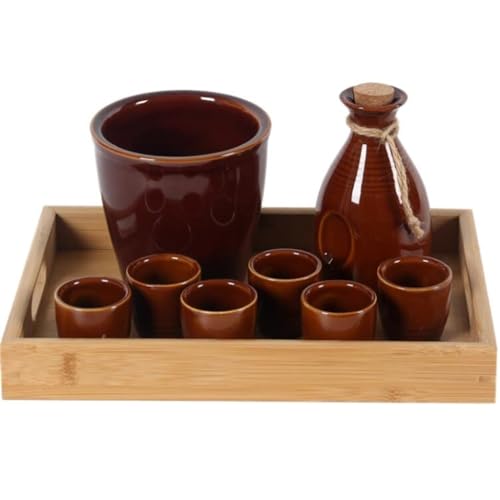 Retro Ceramic Sake Wine Set Wine Heater Soju Liquor Small Wine Cup Wine Distributor Wine Pot