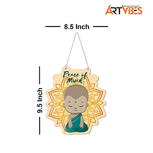 Artvibes Mind Is Everything Quotes Wall Hanger For Home Decor|Office|Gifts|Bedroom|Wall Decorative Items For Living Room|Door Hanging|Modern Decoration|Artworks Wall Hangings(Wh_5501N)