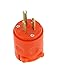 Leviton Wire Plug Commercial 15 Amp Nema 5 - 15 Pole Orange