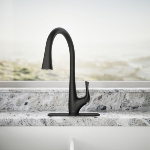 Kohler R43210-BL Bevin™ Pull-Down Kitchen Sink Faucet with Two-Function sprayhead, 1.5 GPM, Matte Black by Kohler - Used condition - Image 5