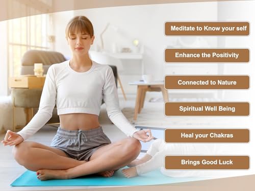 UA Homes Real & Original Stone Seven Chakra Crystal Tree showpiece for Good Luck, Money Tree, Handmade Money Bonsai Tree for Positive Energy, House Warming Gifts