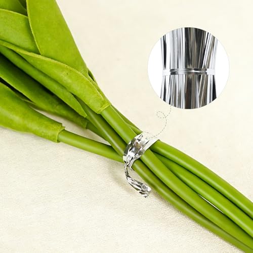 image for JIUZI 800 Pcs 5.9 Inch Silver Paper Twist Ties, Reusable Bread Bag Clo