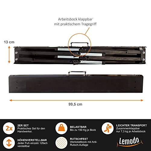 Höhenverstellbarer Klappbock Set von Nativ Lemodo 2 Stück
