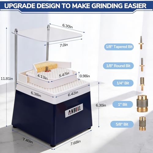 ANBULL Upgrade Dual-Layer Glass Grinder