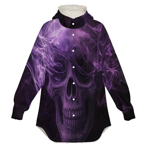 Sweat à capuche chic mi-long avec poches et boutons d'hiver