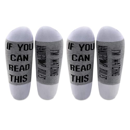 LEVLO Vanderpump Inspired Gift If You Can Read This I'm Watching Rules Cotton Socks for Fans2