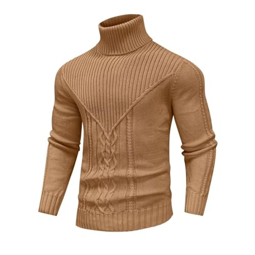 Men's Crewneck Cable Knit Pullover Sweater Slim Fit Chunky Knitwear Heavy Long Sleeve Casual Spring Warm Outfit2