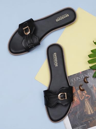 Image of Women's Oasis Flat Sandal Lightweight & Flexible Comfortable Design Anti-Skid Sole Versatile Style For Girls /Ladies