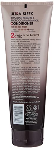Giovanni 2chic Brazilian Keratin and Argan Oil Ultra Sleek Conditioner 250 ml - Image 3